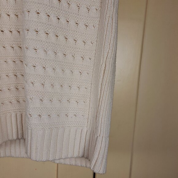 CHAPS Denim Women's Heritage Cream Cable Boxy Sweater Vest Sz XL - Picture 14 of 14